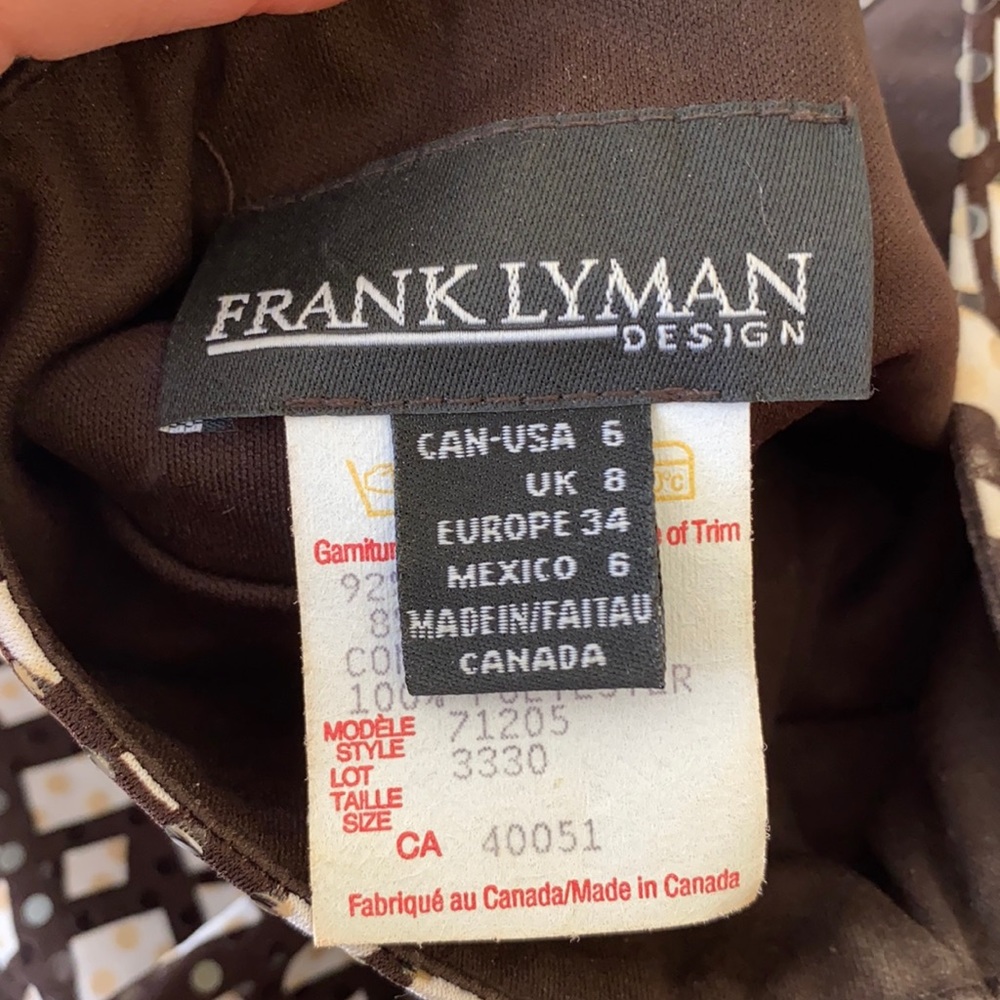 Frank Lyman early 2000s square strapless dress